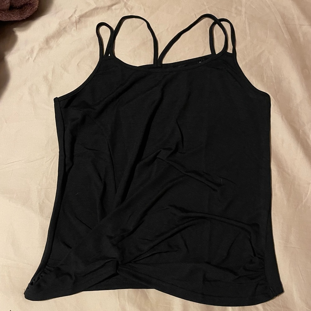 SHEIN crossover hem cami top